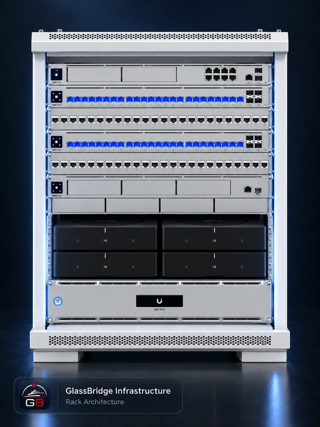 GlassBridge reference infrastructure rack