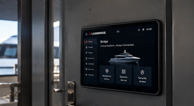 Approved companion display illustration near the bridge and crew spaces