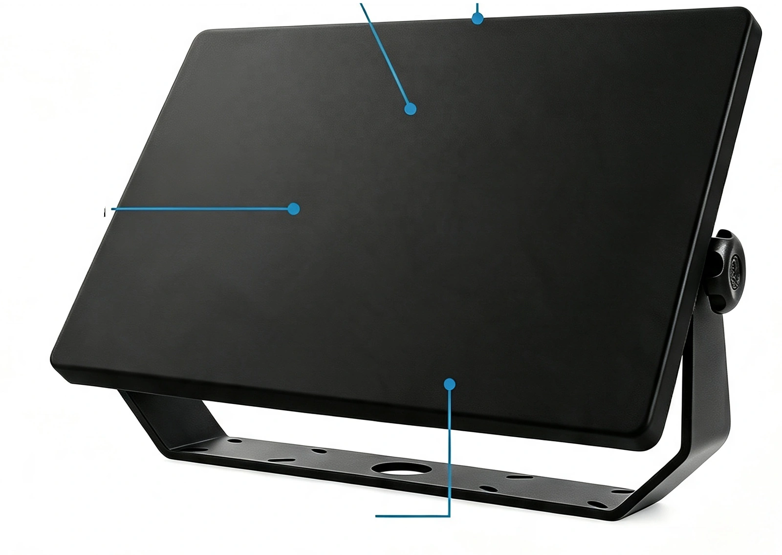 Supplier photograph of the fitted silicone protective cover on the marine display